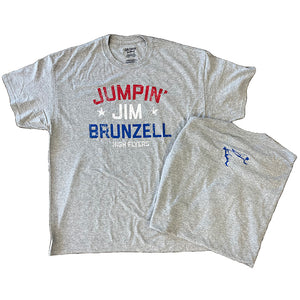 Jumpin' Jim Brunzell Graphic T-Shirt - Heather Grey