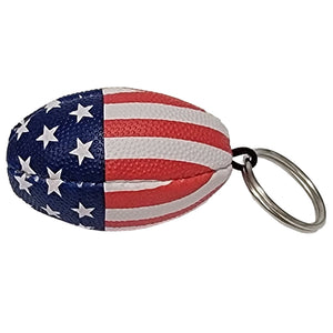 USA Flag Mini Rugby Ball Keychain