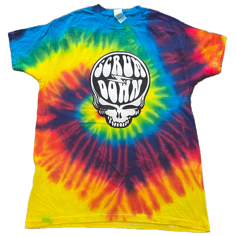 Scrum Down Skull Dark Tie-Dyed Tee