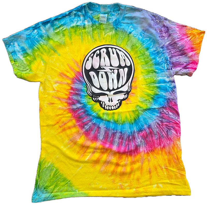 Scrum Down Skull Light Tie-Dyed Tee