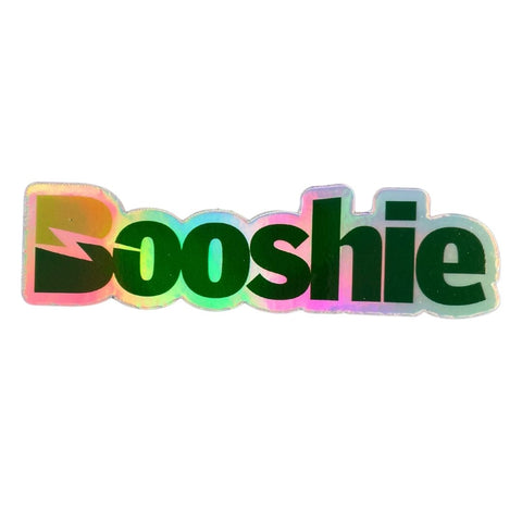 Booshie Green Sticker (Holographic)