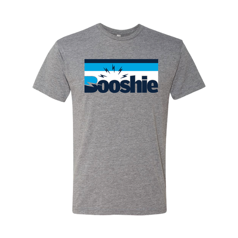 Booshie Tri-color Graphic T-Shirt - Heather Grey