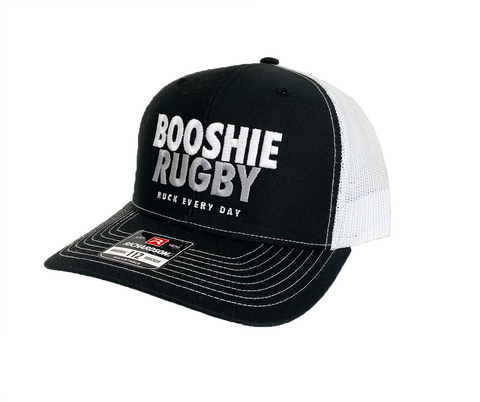 Booshie Rugby Trucker Cap - Black/White