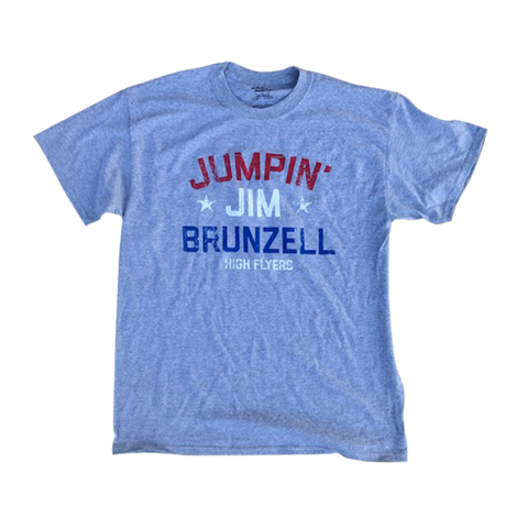 Jumpin' Jim Brunzell Graphic T-Shirt - Heather Grey