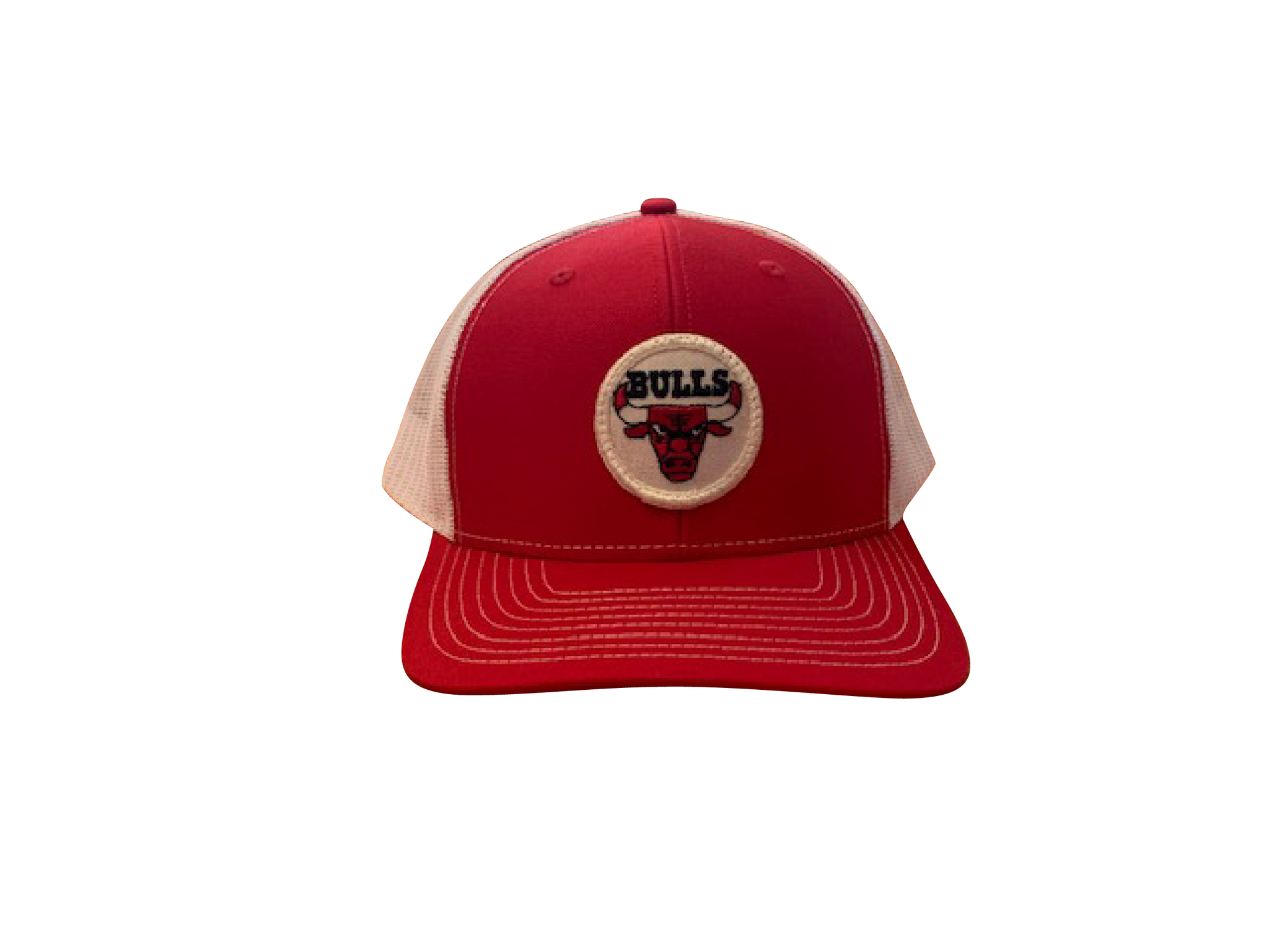 Da' Bulls Patch Trucker Cap - Red/White