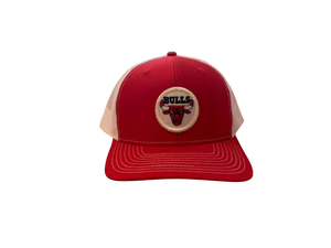 Da' Bulls Patch Trucker Cap - Red/White