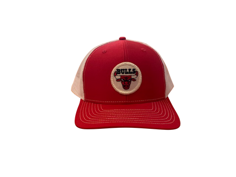 Da' Bulls Patch Trucker Cap - Red/White