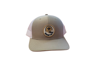 New Orleans Saints Patch Trucker Cap - Tan/White