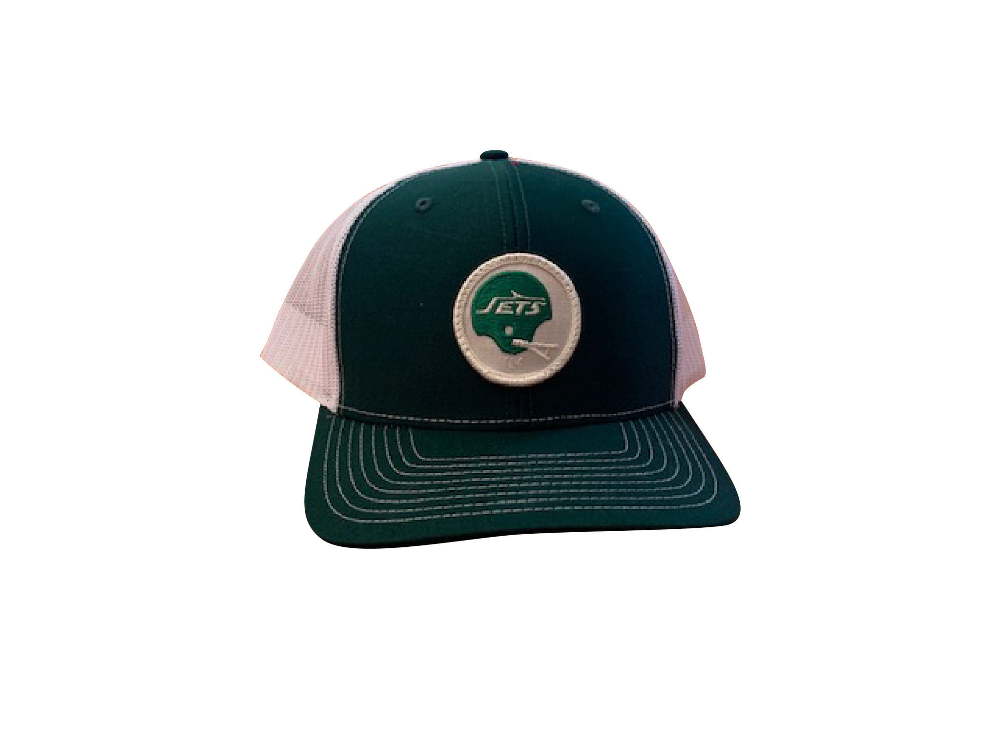 New York Jets Patch Trucker Cap - Forest/White