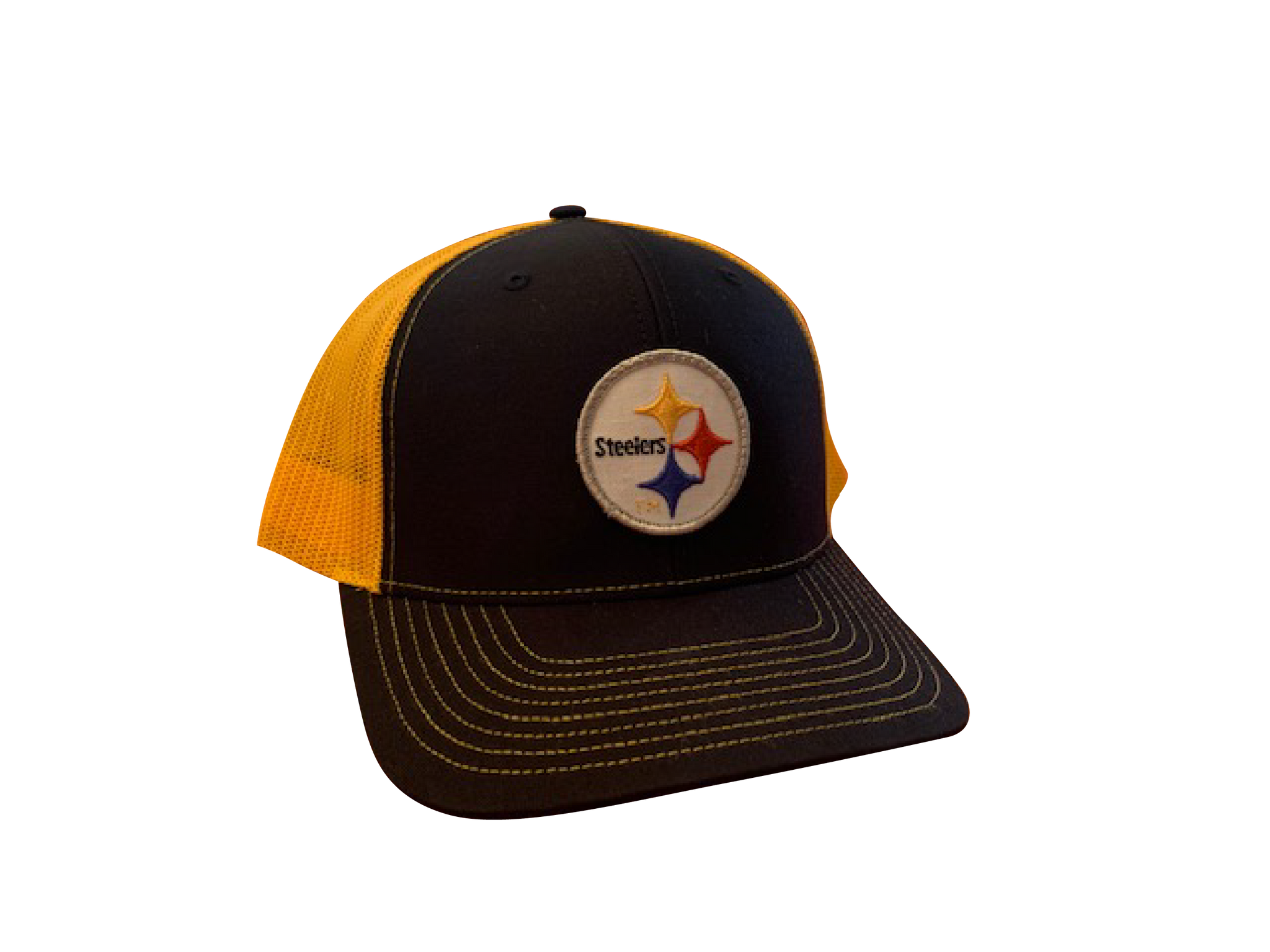 Pittsburgh Steelers Patch Trucker Cap - Black/Gold