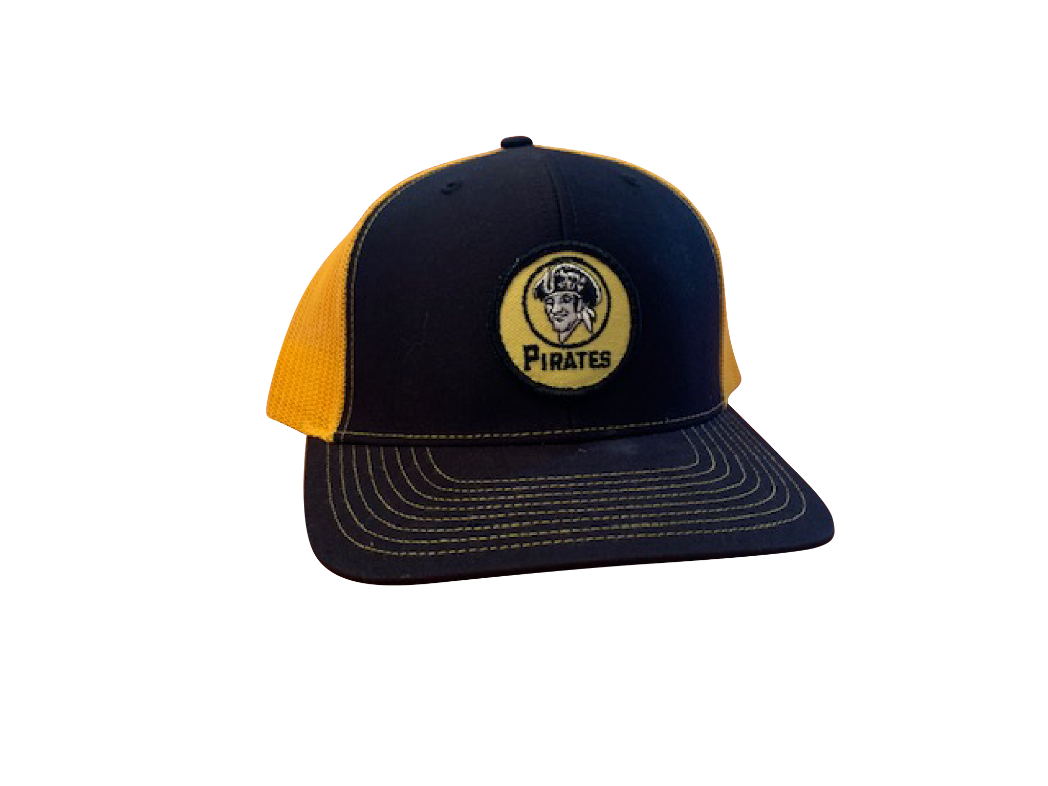 Pittsburgh Pirates Patch Trucker Cap - Black/Gold