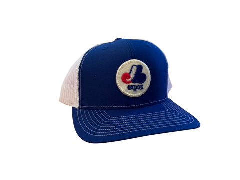 Montreal Expos Patch Trucker Cap - Royal/White