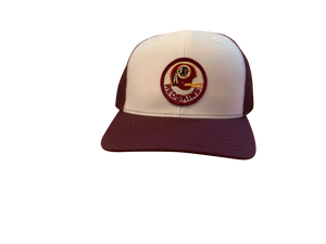 Washington Football Team (Redskins) Patch Trucker Cap - White/Maroon