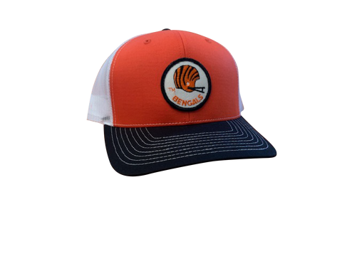 Cincinnati Bengals Patch Trucker Cap -Orange/Black/White