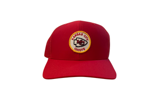 Kansas City Chiefs Patch Trucker Cap - Red