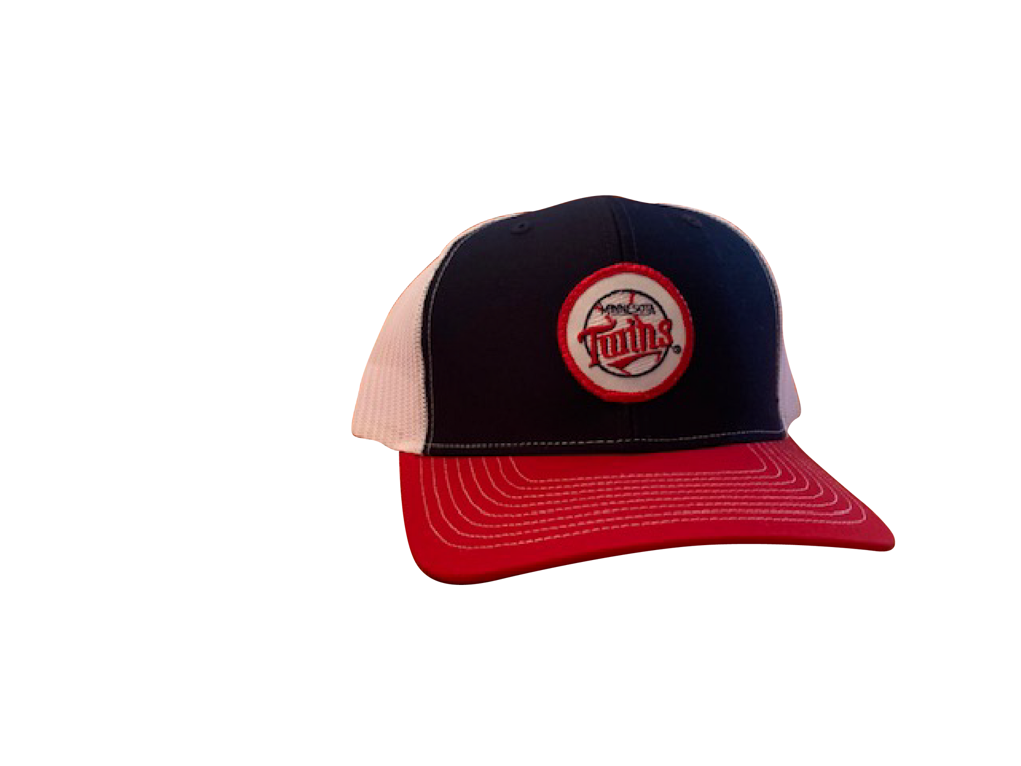 Minnesota Twins Patch Trucker Cap - Navy/Red/White