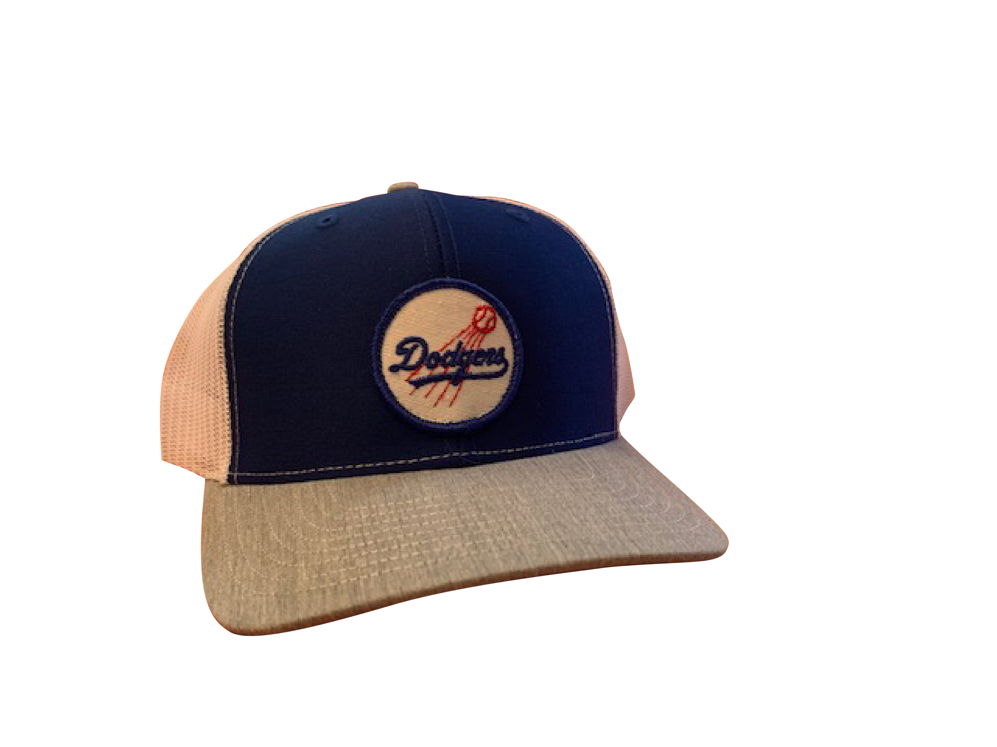 Los Angeles Dodgers Patch Trucker Cap - Royal/Heather/White