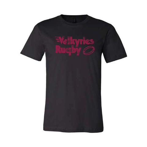 Valkyries Rugby Tee - Black (STOCK)