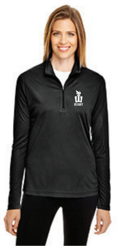 WSU Rugby Women's Performance 1/4 Zip - Black (Pre-Order 3148)