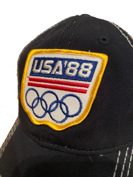 USA Olympics 1988 Patch Trucker Cap - Navy/Grey