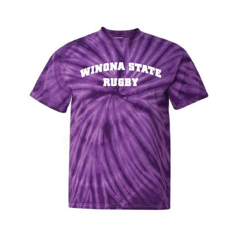 WSU Rugby Tie Dye Cotton Tee - Purple (Pre Order 3148)