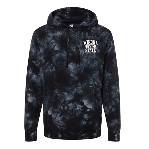 WSU Rugby '1992' Tie-dyed Pullover Hoodie - Black (Pre Order 3148)