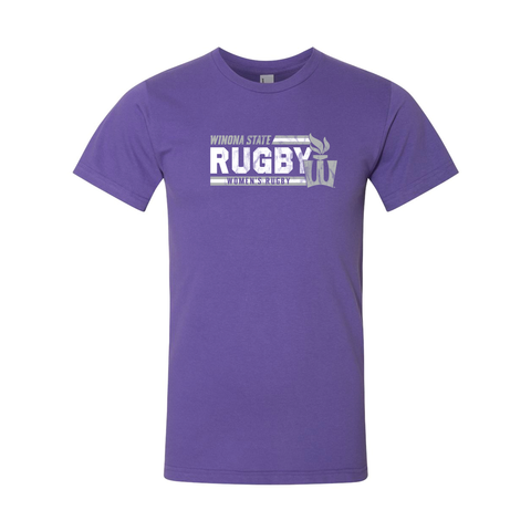 WSU Rugby Distressed Text Graphic T-Shirt - Purple (Pre-order 3148)