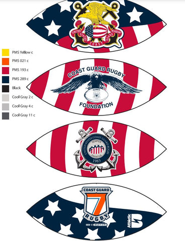 Coast Guard Flag Rugby Ball - Size 5